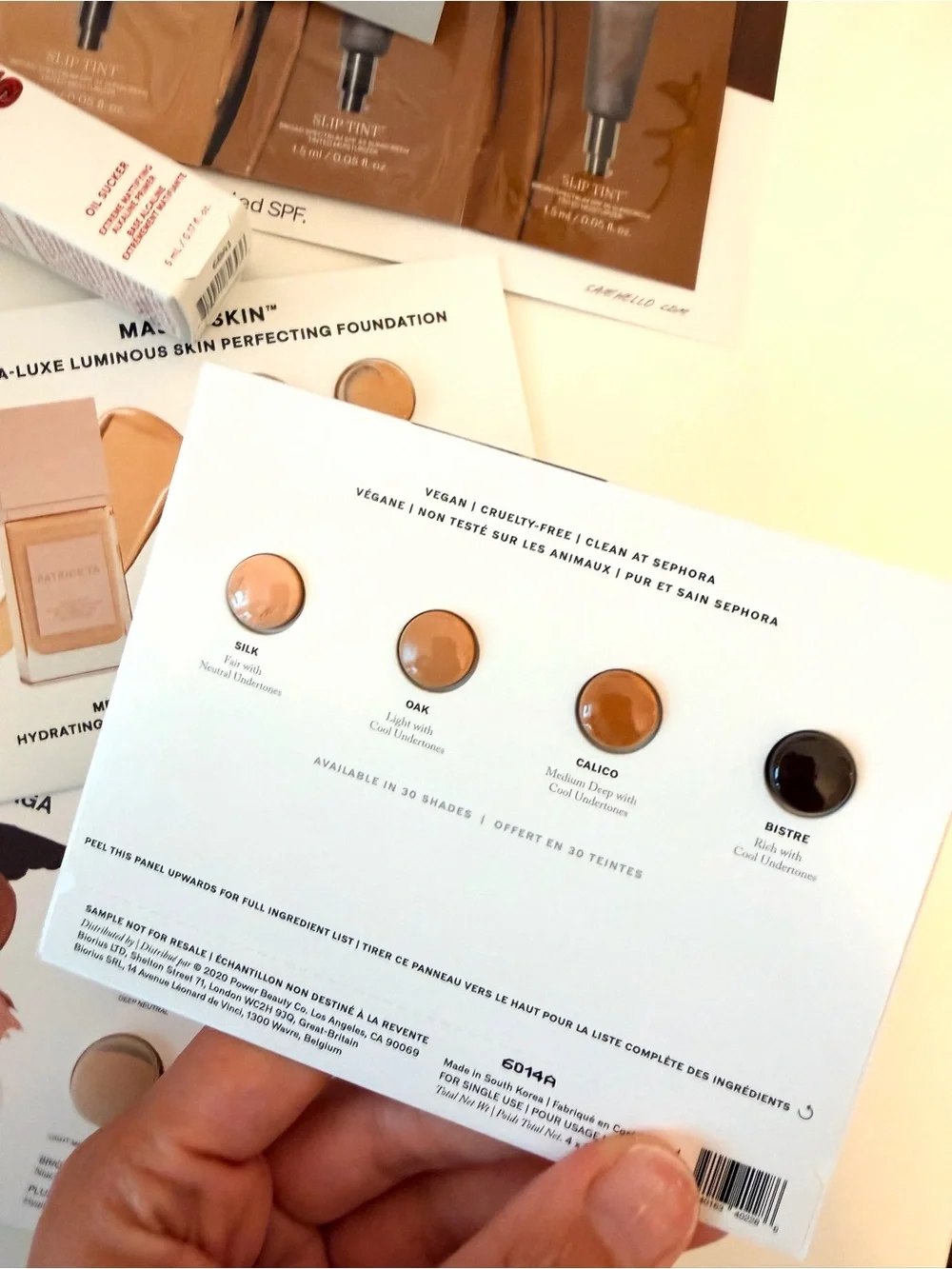 11 pc High End Foundation Samples
